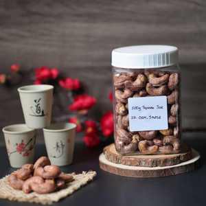 Popular Choice Roasted Cashew <b>Nuts</b> OEM Available Premium Buttery & Salty 500g Square Jar Packaging Vietnam Factory Supply - Product Image 6