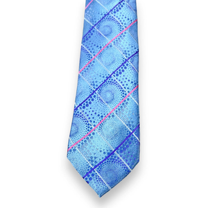 Corbata de poliéster a cuadros azul cielo para hombre |   Corbata Elegante de Diseño Clásico a Cuadros para Hombre, Ideal para Bodas, Eventos Formales y Negocios, Regalo para Hombre - Product Image 3