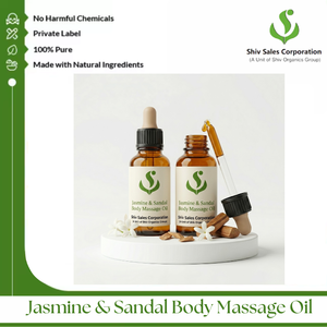 Jasmine and Sandalwood Body Massage Oil for Relaxation Therapy, Spa Treatments and Advanced <b>Personal</b> Care Solutions - Product Image 3
