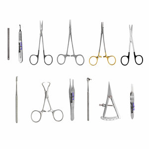 ชุดเครื่องมือผ่าตัดเปลือกตา 12 ชิ้น ชุดอุปกรณ์ศัลยกรรมพลาสติก - Product Image 1