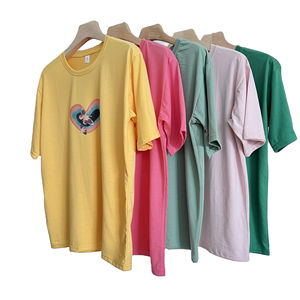 Camiseta Casual de Algodón para Mujer, Manga Corta, Top de Moda, Impresión de Logotipo Personalizado, Proveedor Mayorista, Ropa de Marca Premium - Product Image 1