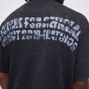 Camiseta Gráfica Vintage para Hombre, Corte Oversize, Algodón Pesado, Estilo Urbano, Producción a Granel para Marca Privada - Product Image 3