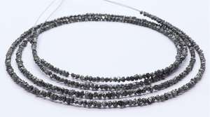 Cuentas facetadas de diamante negro de 2-2.5 mm, cuentas de diamante natural precioso, cuentas de piedras preciosas sueltas genuinas de alta calidad para joyería - Product Image 2