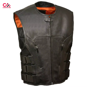 Chaleco de Motociclismo Personalizado de Cuero Genuino Premium para Hombre, Impermeable y Transpirable, Talla Grande, Hecho en Pakistán - Product Image 6