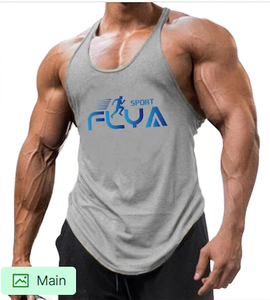 Camiseta sin mangas de algodón para hombre, transpirable, informal, de punto suave, elástica, cómoda, ligera, con textura fresca, para uso diario, moderna y de alta calidad. - Product Image 1