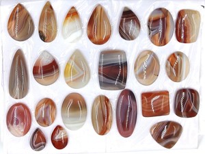Botswana Agate Cabochon Lot Loose Oval Pear <b>Round</b> <b>Cushion</b> Tear Drop Shape Gemstones for Jewelry Making Unique Assorted Pieces - Product Image 2