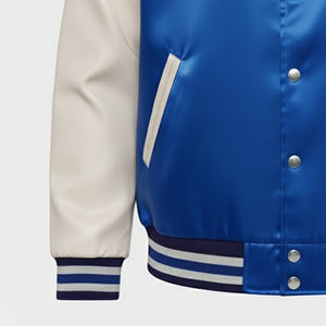 Veste universitaire en satin pour homme, impression de logo personnalisée, meilleur design, prix de gros, veste d'hiver coupe-vent pour garçons - Product Image 3