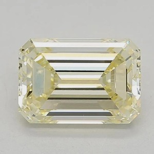 Diamante Amarillo Sintético de Corte Esmeralda, Color Intenso, Certificado IGI, Diamante Amarillo Suelto de 1-5 CT VVS - Product Image 5
