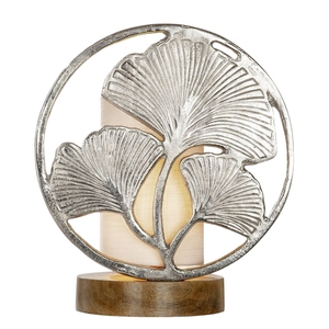 Décoration en forme de cœur plaquée argent avec bloc en bois et métal aluminium pour cadeaux, pour étagère ou table d'appoint - Product Image 2