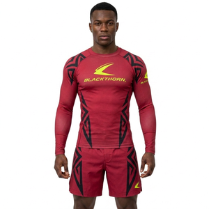 Rashguard de MMA Elástico OEM para Hombre, Manga Larga, Transpirable, Antibacteriano, UPF50+ - Product Image 2