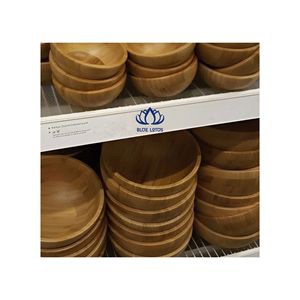 [MEILLEURES VENTES] Bol Rond en Bois Vintage Personnalisé pour Salades, Fruits, Snacks et Desserts – Service Écologique pour la Maison – Vietnam - Product Image 1