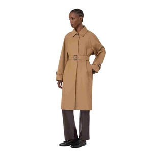 High Quality Women's Shearling Lined <b>Trench</b> Coat Belt <b>Waterproof</b> Windproof Casual Winter Jacket Polyester Elegant Long Sleeve - Product Image 6