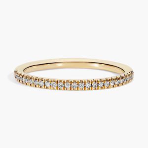 Anillo de Diamantes Cultivados en Laboratorio, 0.10 Quilates, Certificado IGI, D VVS2, Minimalista, Apilable, Oro Rosa de 10K, Chapado en Rodio, Delgado, de Lujo, para Mujer - Product Image 5