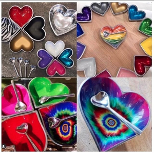 Vente en gros d'usine Bols à dessert en métal en forme de cœur Personnalisables pour la salade de fruits Saint-Valentin Nouvel An Cadeaux de Pâques - Product Image 6