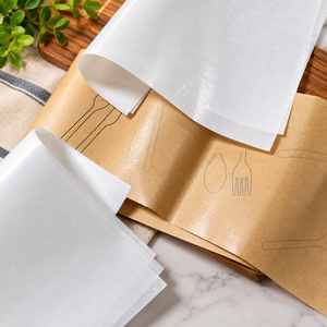 Rouleau de papier kraft blanc non couché EcoRev, luminosité 92-94, 120mm 160mm, anti-ondulation, recyclable pour l'emballage de couverts jetables - Product Image 5