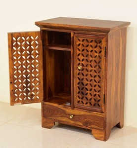 Wooden Home Temple | Handcrafted Solid Wood Mandir | Traditional Hindu Prayer <b>Cabinet</b> | Pooja Room Decor Living Room KA861 - Product Image 3