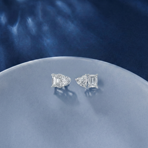 Pendientes de Diamantes de Laboratorio con Forma de Corazón de 4.00Ct, Oro de 10K y 14K, Ligeros, Exclusivos, Disponibilidad Limitada - Product Image 1