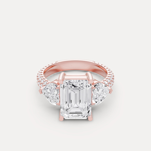 Bague de fiançailles en diamant de laboratoire, coupe radiante, certifiée IGI, bijoux pour femmes, bague de luxe, joaillerie fine - Product Image 1
