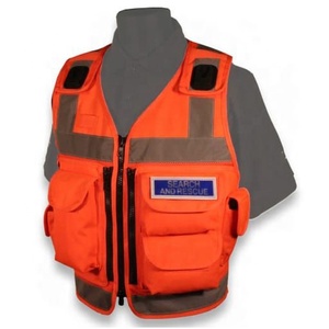<b>Hi</b>-<b>Vis</b> Reflective Tactical Vest – Front Zipper Safety Workwear for <b>Dog</b> Handlers | Custom Logo 100% Polyester - Product Image 1