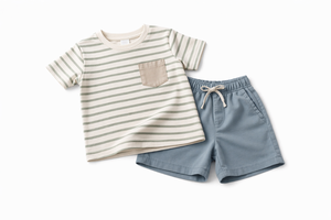 Vêtements d'été pour enfants, ensemble t-shirt et short en coton, respirant, léger, vêtements décontractés, taille personnalisée - Product Image 3