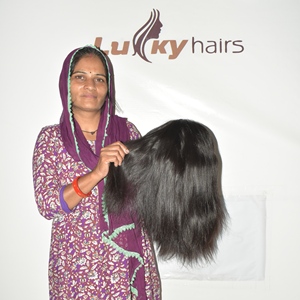 Perruque Lace Front en Cheveux Humains Vierges Indiens Remy de Haute Qualité, Lisses et Soyeux, Noir Naturel, Pré-Pluckée, Légère - Product Image 2