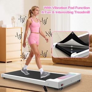 Tapis Roulant Pieghevole 2-in-1 con Manubrio Inclinabile, Scrivania Portatile e Vibrazione, Telecomando - per Esercizi a Casa - Product Image 6