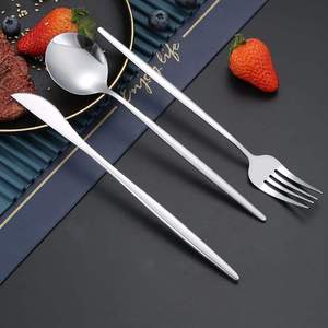 Stainless Steel <b>Flatware</b> Set High Mirror Polish Minimalist Design Rust Resistant Tableware for Wedding Occasions - Product Image 5