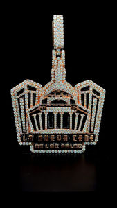 เครื่องประดับฮิปฮอปสำหรับผู้ชายสำหรับงานเลี้ยงชุบโรสโกลด์เต็มรูปแบบ925เพชรโมอิสซาไนท์แบบติดเอง - Product Image 4