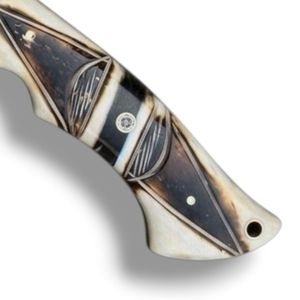 Heavy Duty Hunting Knives Damascus Pattern <b>Steel</b> Blade Handmade Durable Construction with Ergonomic Handle for <b>Outdoor</b> Camping - Product Image 4