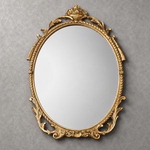 Antique <b>Gold</b> Oval Wall <b>Mirror</b> Ornate Baroque <b>Frame</b> Luxury Decorative <b>Mirror</b> for Living Room Hotel Salon Home Decor Gift - Product Image 2