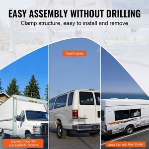 Scaletta regolabile per furgone a 2 barre in acciaio legato con capacità di 500 libbre compatibile con furgoni a grandezza naturale Chevrolet Express GMC Savana Rain - Product Image 5