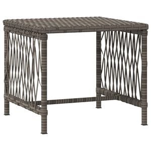 Chaise longue inclinable 3 pièces en polyrotin gris et bleu marine - Product Image 6