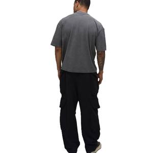 T-shirt Homme en Coton Lavé Premium OEM, Style Vintage Streetwear, Épaules Tombantes, Imprimé Effet Vieilli, Fabrication Personnalisée en Gros - Product Image 2