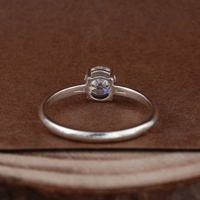 Bague solitaire en or 10 carats avec diamant de laboratoire certifié IGI, taille ronde délicate, 0,50 carat, à tige fendue