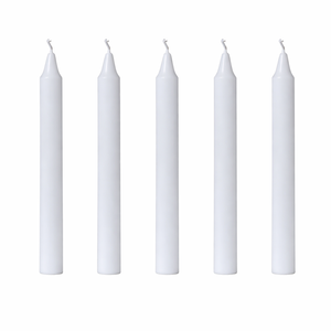 Velas de Parafina Blancas Rectas de 4 Pulgadas Hechas a Mano, Ecológicas, para Decoración Navideña, Actividades Religiosas - Product Image 1