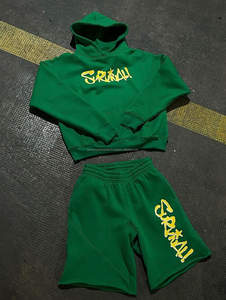 Conjunto Deportivo de Invierno con Bolsillo Oculto y Bordado Personalizado para Hombre, Sudadera con Capucha Gruesa, Conjunto Deportivo Informal con Logotipo Personalizado al por Mayor - Product Image 2