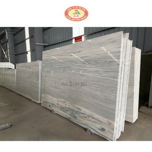 Dalle de marbre blanc poli avec des veines gris clair, écologique, durable, pierre naturelle pour la cuisine, le revêtement de sol de villa, les projets d'intérieur - Product Image 3