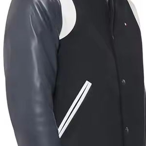 Chaqueta Varsity de Lana para Hombre, Nueva Colección, 100% Algodón, Cierre de Botones, Estilo Universitario, Béisbol, Bomber, para Invierno - Product Image 4