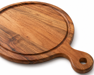 Bandeja de Madera para Pizza Hecha a Mano, Tabla de Servir de Madera de Acacia, Bandeja Redonda de Madera para Servir Pizza - Product Image 3