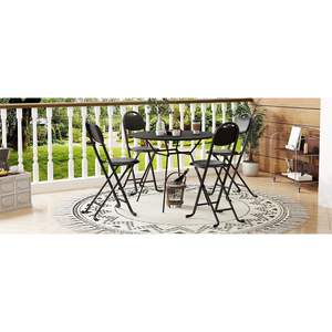 4 Uds. Sillas plegables portátiles acolchadas en el respaldo para uso en interiores y exteriores para tienda de cocina café fecha de llegada esperada 2025/6/30 - Product Image 6