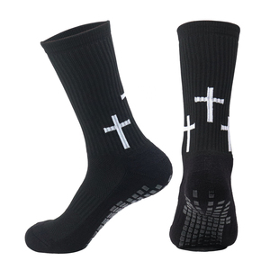 <b>Top</b> class Wholesale Cross Custom Color Wear-resistant Athletic Sport Crew Anti Slip Eco-Friendly <b>Socks</b> Football Soccer - Product Image 4
