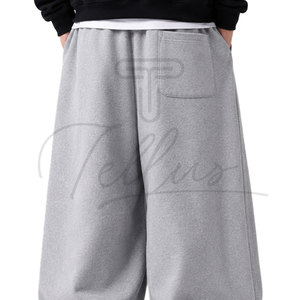 Pantalon de jogging ample pour homme en molleton léger de coton, taille mi-haute, coupe large, séchage rapide et respirant - Product Image 2