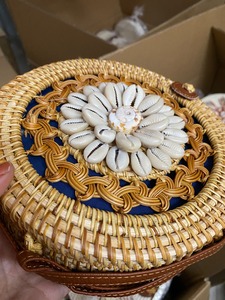 Natural Rattan Bag Handcrafted Woven Beach Purse Premium Quality Vintage <b>Straw</b> Handbag Bulk Wholesale Vietnam Supplier - Product Image 4