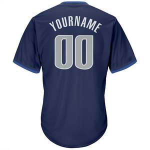 Tendance du moment : Uniforme de baseball personnalisé, nom et numéro d'équipe personnalisés, maillot à col en V, passepoil contrastant, vêtements de sport, fabricant OEM - Product Image 2