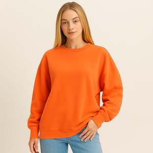 Estilo coreano Regular Fit Cómodo Invierno Ecológico Algodón Sudaderas para todos los días Cuello de tortuga Color sólido 380 GSM Bulk Plain - Product Image 2