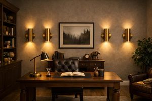 Mid Century Modern Brass <b>Wall</b> <b>Sconce</b> – Solid Brass Cylindrical <b>Wall</b> <b>Light</b>, Vintage Style Indoor <b>Wall</b> Lamp for Bedroom, Living - Product Image 4