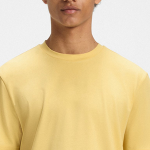 T-shirt en coton pour homme, design de haute qualité, style cool, couleur unie, avec logo personnalisé et manches courtes, prix d'usine 2026 - Product Image 2