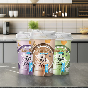 ชุดชาเขียวมัทฉะออร์แกนิคผสมน้ำตาลทรายแดงและรสเผือก 3 แก้ว - Product Image 3