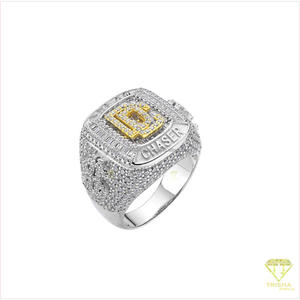 Anillo de Joyería de Plata 925 de Primera Calidad con Diamante Cultivado en Laboratorio, Diseño Audaz con Aspecto de Piedra Brillante para Compradores Globales - Product Image 3