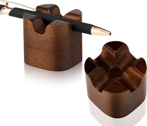 Lot de 2 supports en bois pour stylos et crayons, organiseur de bureau minimaliste pour la maison, l'école et les cadeaux - Product Image 1
